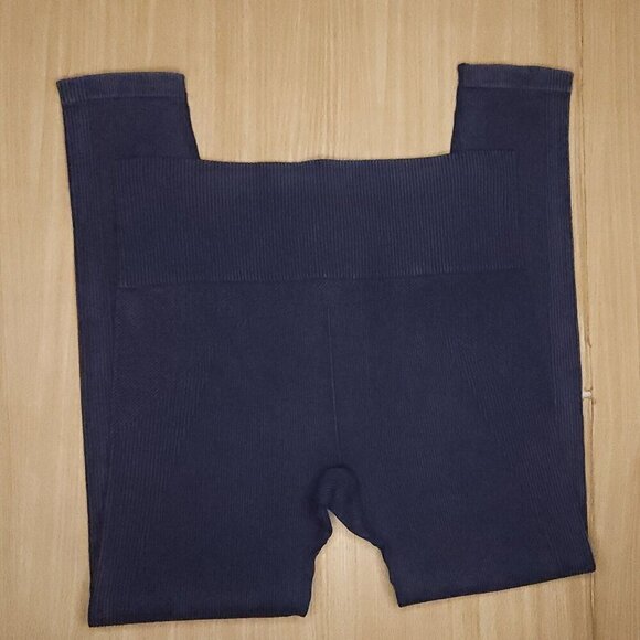 Joy Lab Denim Look Ribbed Athletic Leggings Medium - Picture 2 of 6